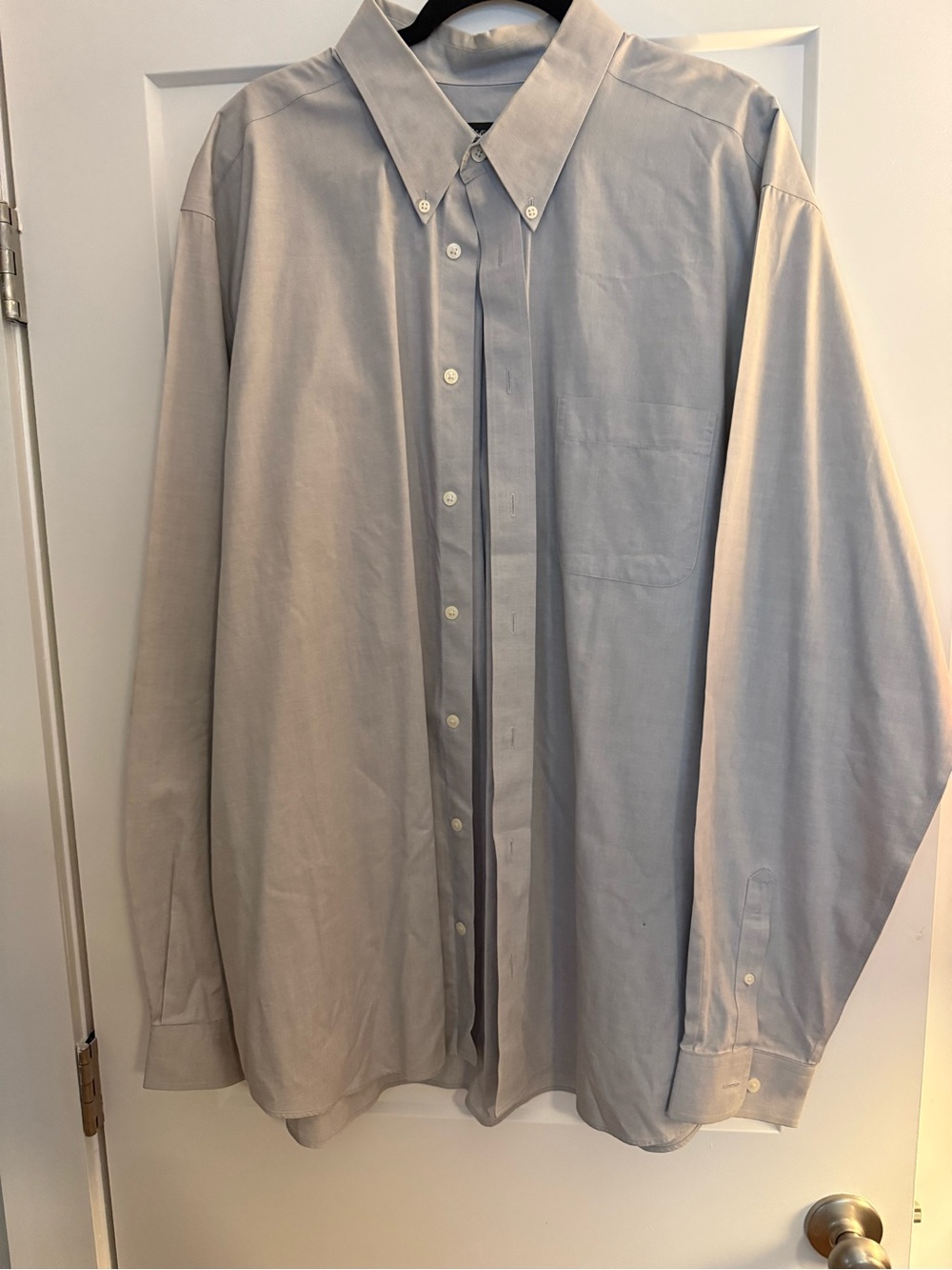 Eddie Bauer Men’s Tall XXL Relaxed blue Gray Button Down Shirt Wrinkle Resistant
